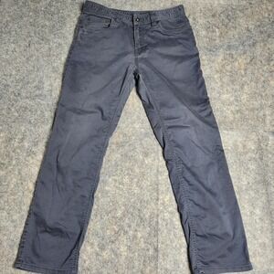 prAna Bridger Jeans Men 33x30 Gray Slim Fit Straight Leg Organic Cotton Stretch